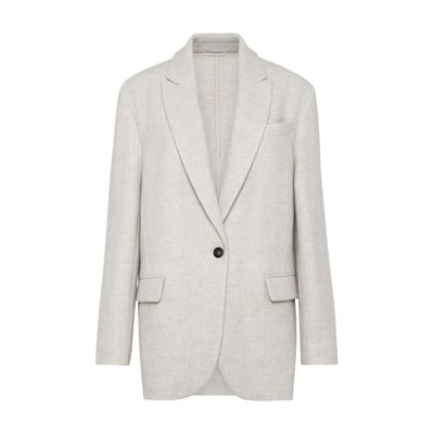 Brunello Cucinelli Cozy double fabric blazer