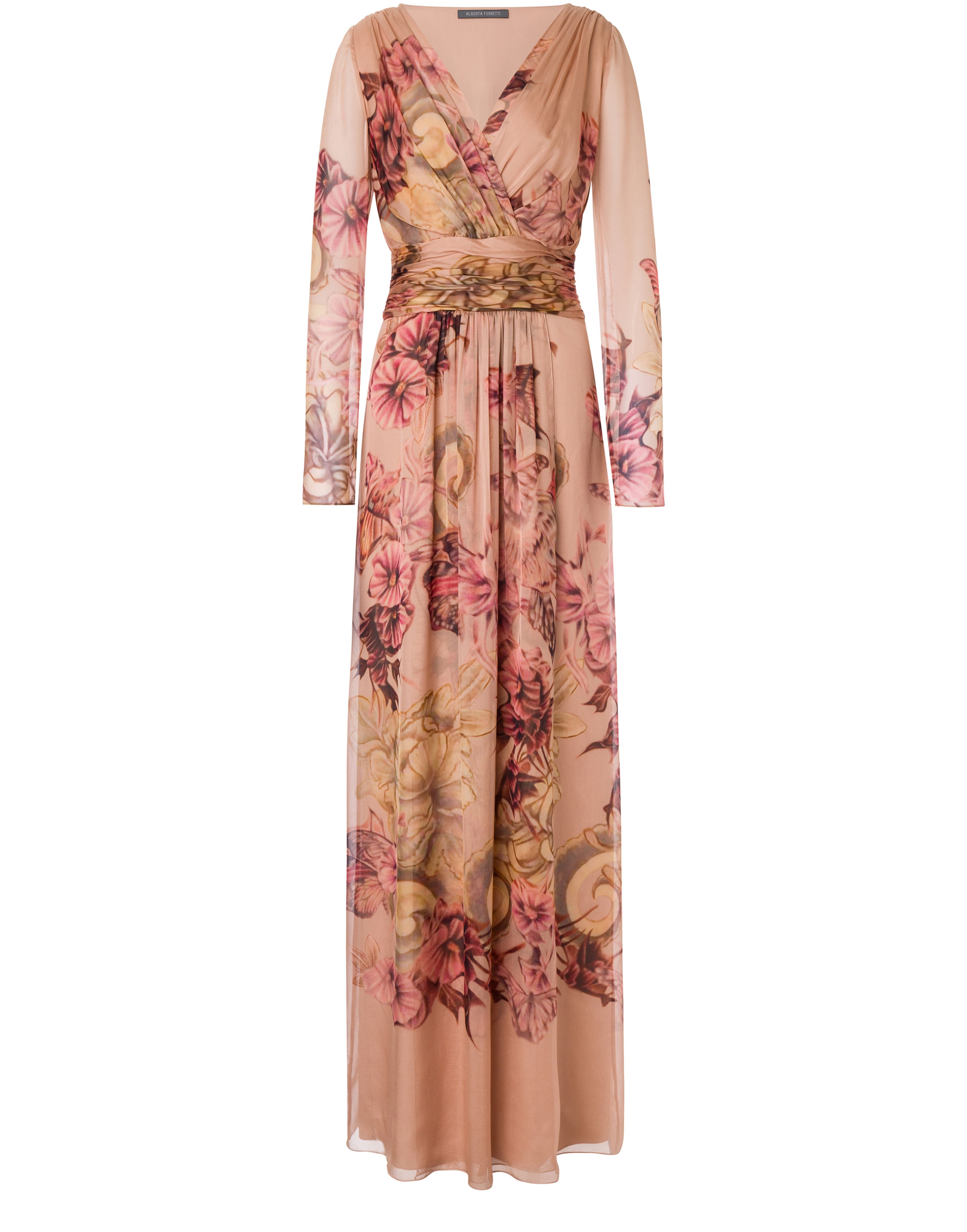 Alberta Ferretti Dress in chiffon with tattoo print.