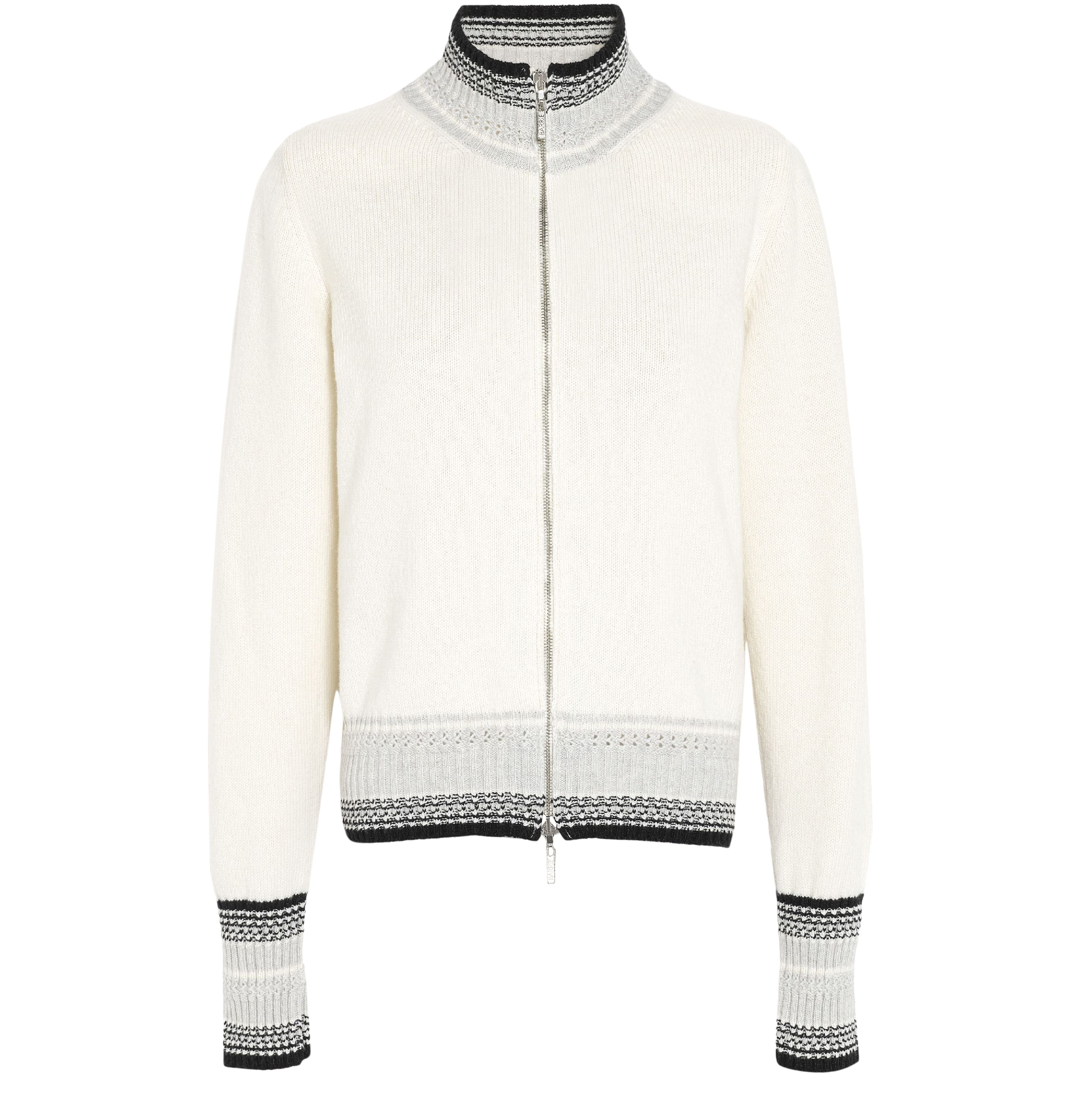 Barrie Mottled cashmere zip-up jacket