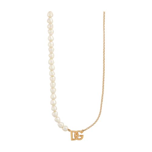 Dolce & Gabbana Link necklace with pearls and DG logo