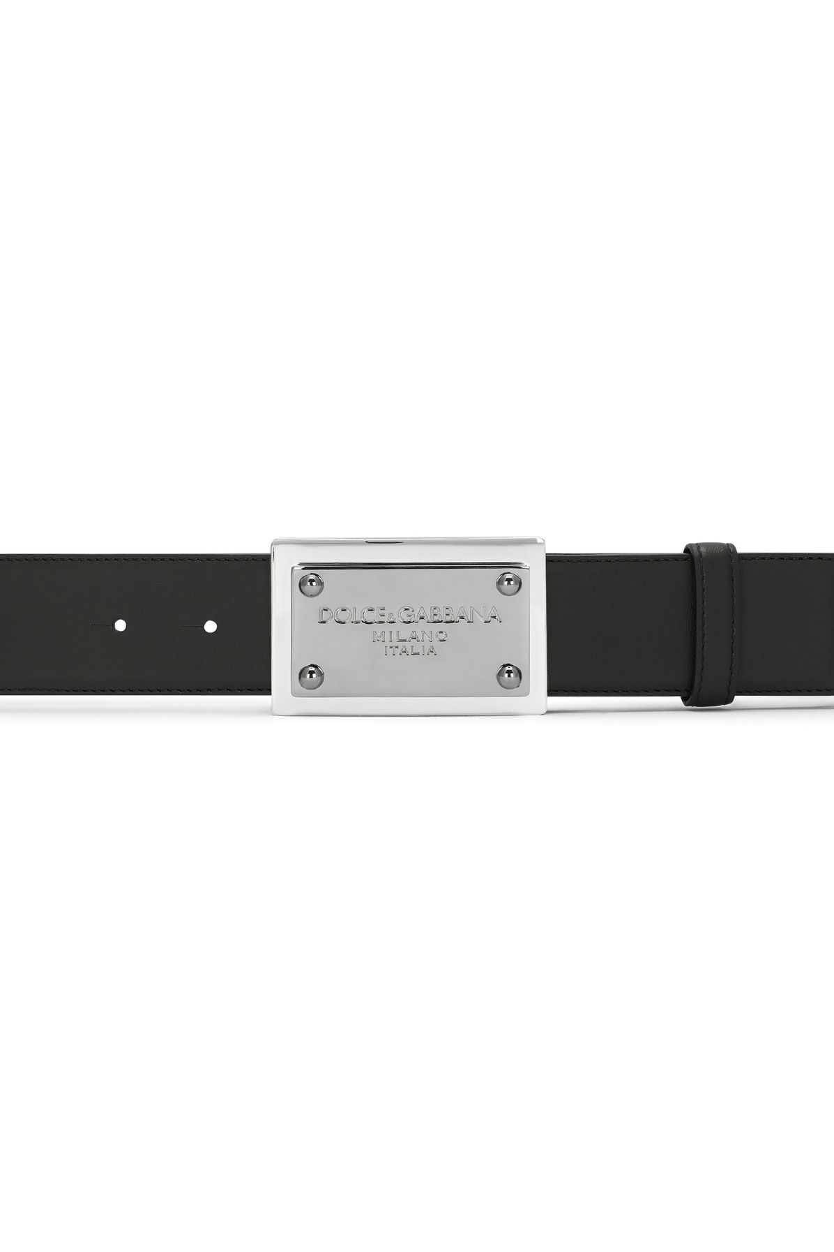 Dolce & Gabbana Calfskin belt with branded tag