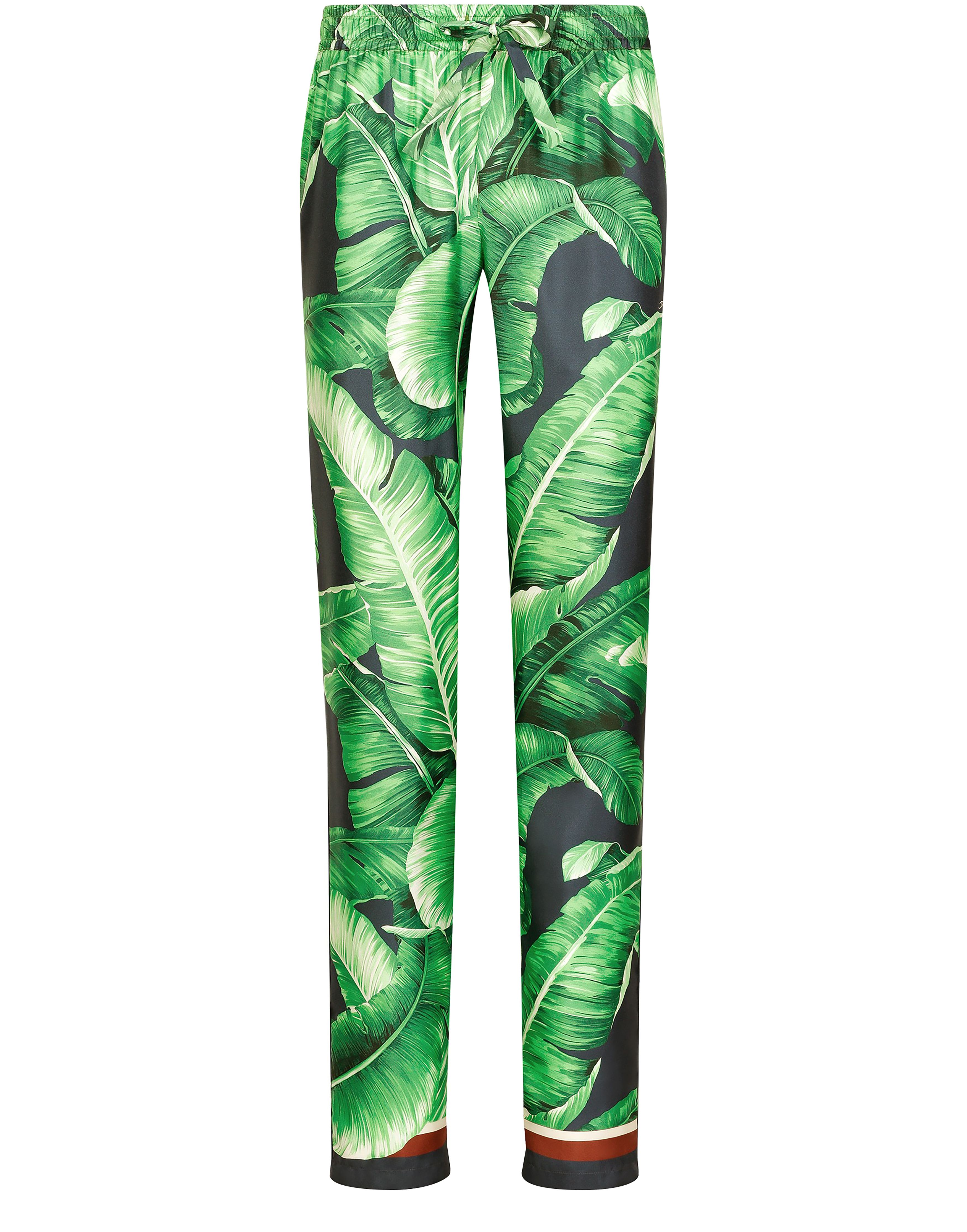 Dolce & Gabbana Banana-tree-print silk pajama pants