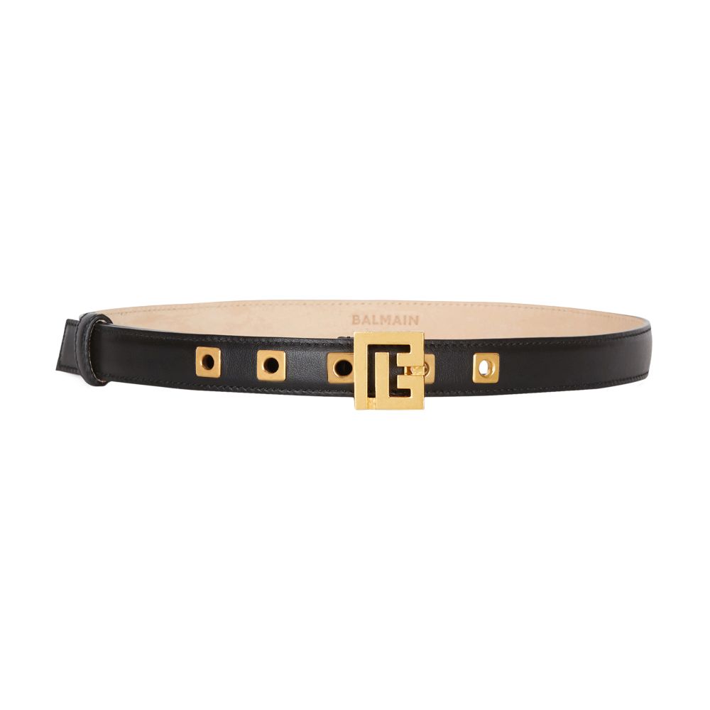 Balmain P-Belt Leather Belt