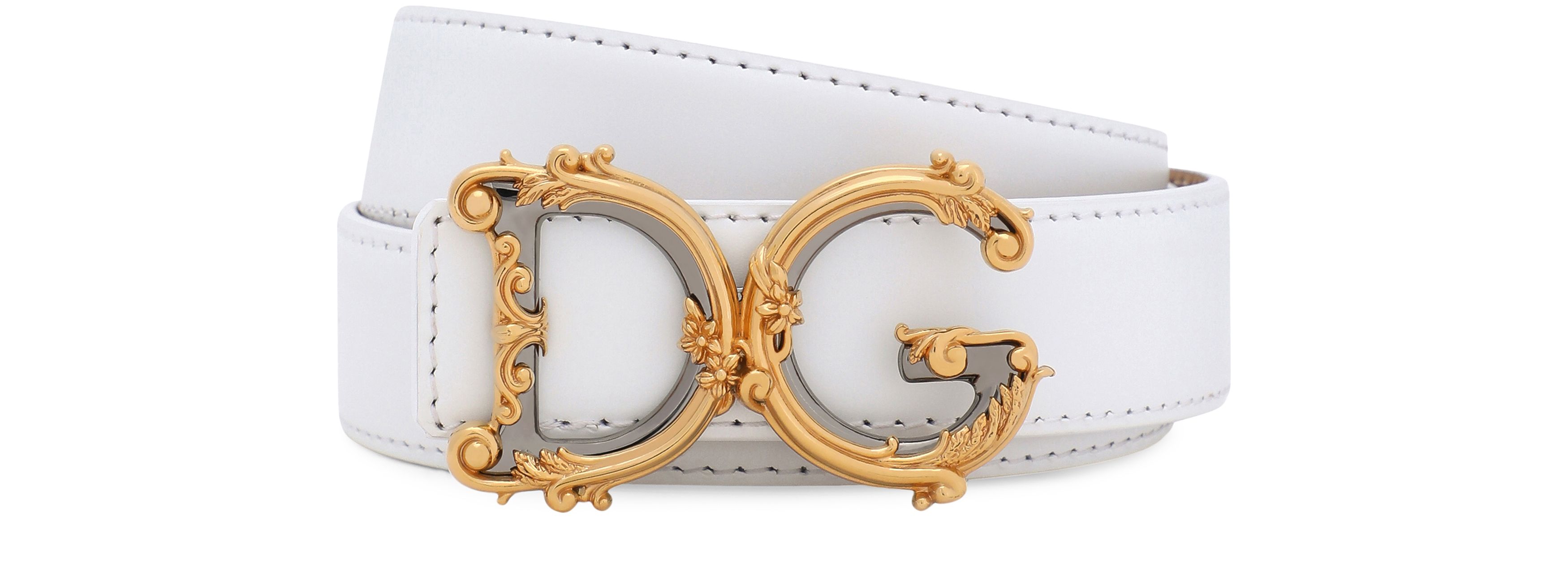 Dolce & Gabbana Calfskin belt with logo