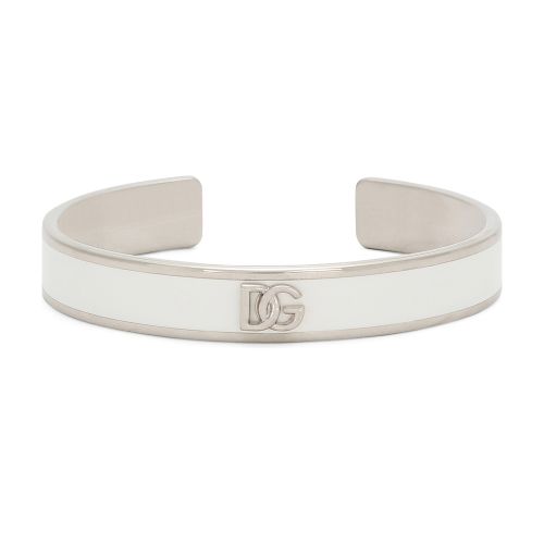 Dolce & Gabbana Rigid enameled bracelet with logo