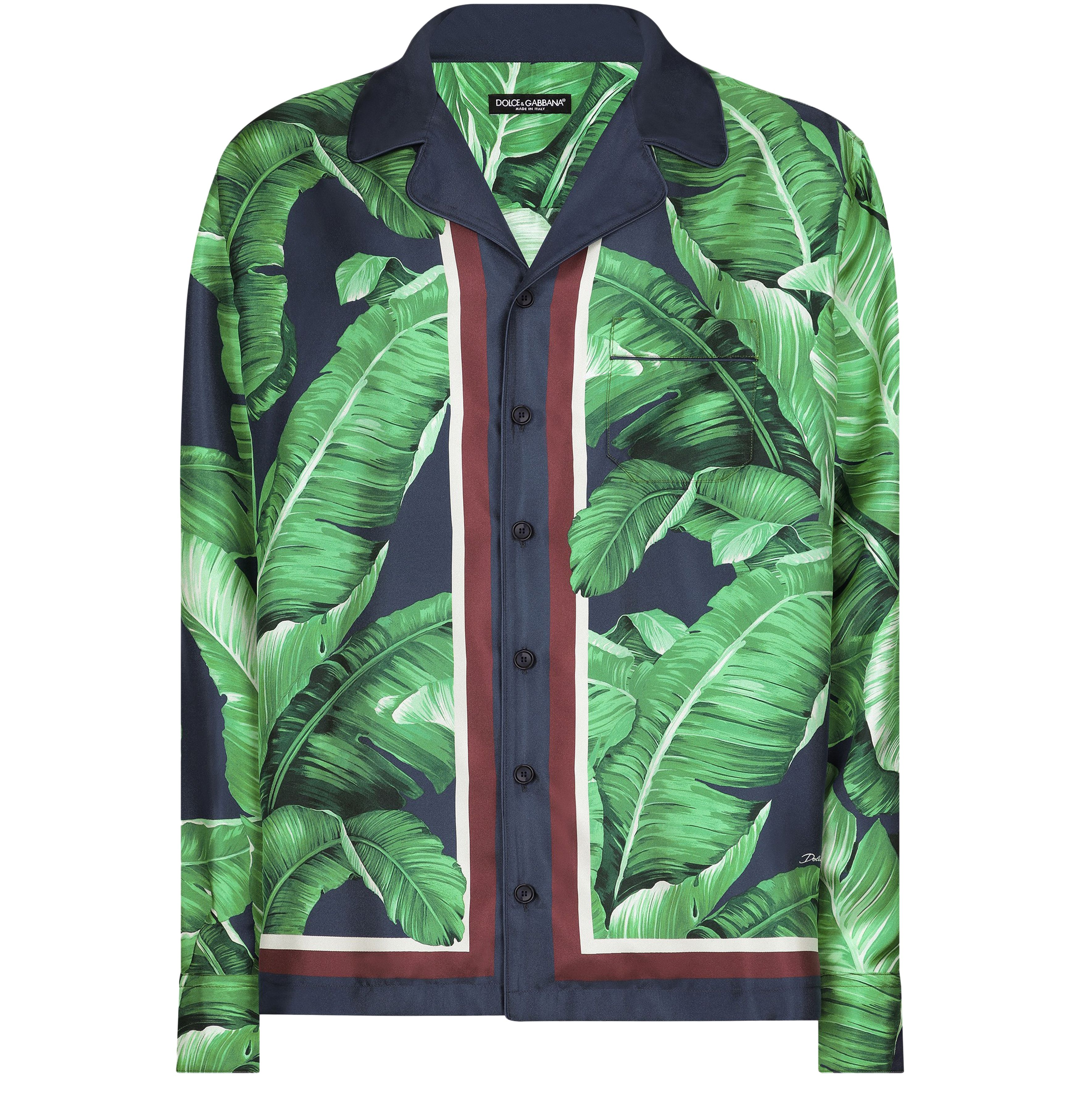 Dolce & Gabbana Banana-tree-print silk shirt