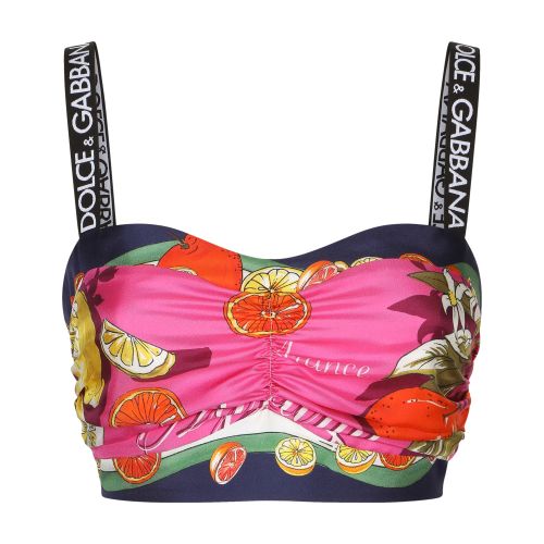 Dolce & Gabbana Citrus-print twill top