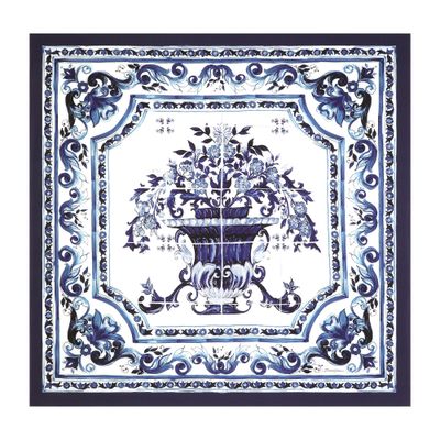 Dolce & Gabbana Large majolica-print twill scarf (140 x 140)