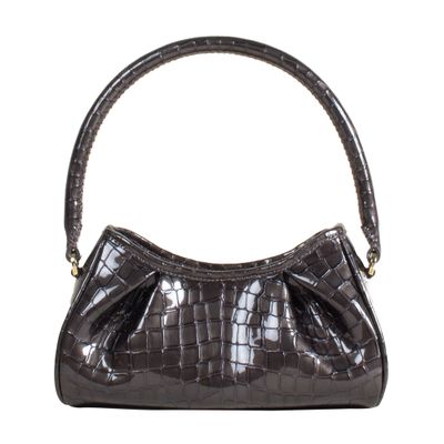 Elleme Dimple small croco pearl leather bag