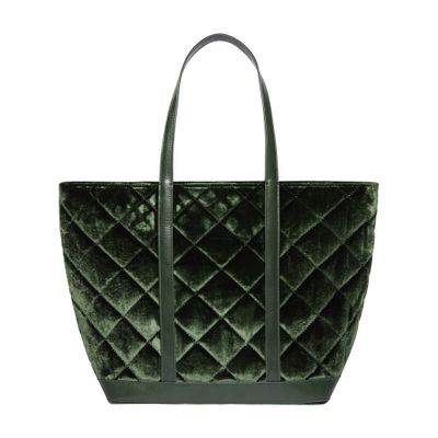  Velvet padded L tote bag