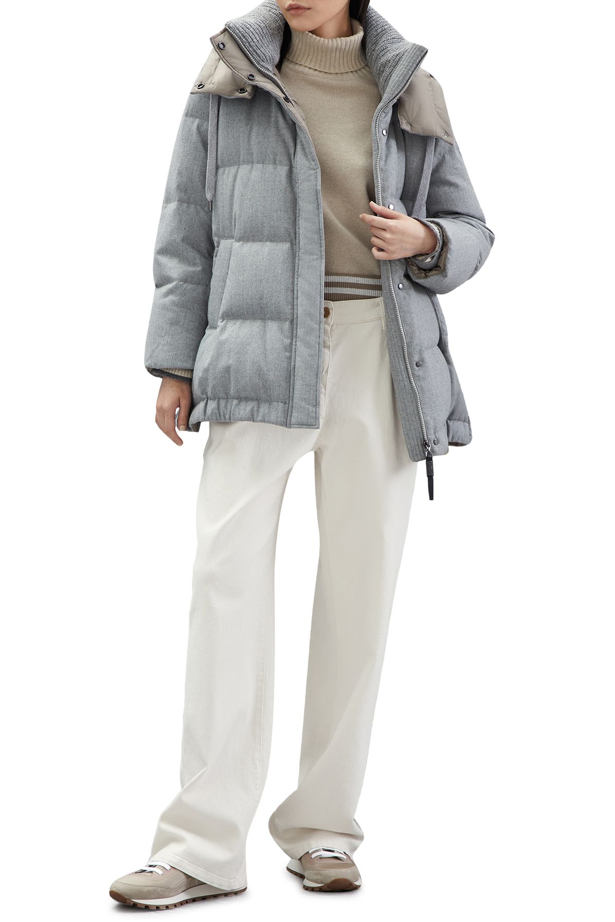 Brunello Cucinelli Puffer jacket with removable hood