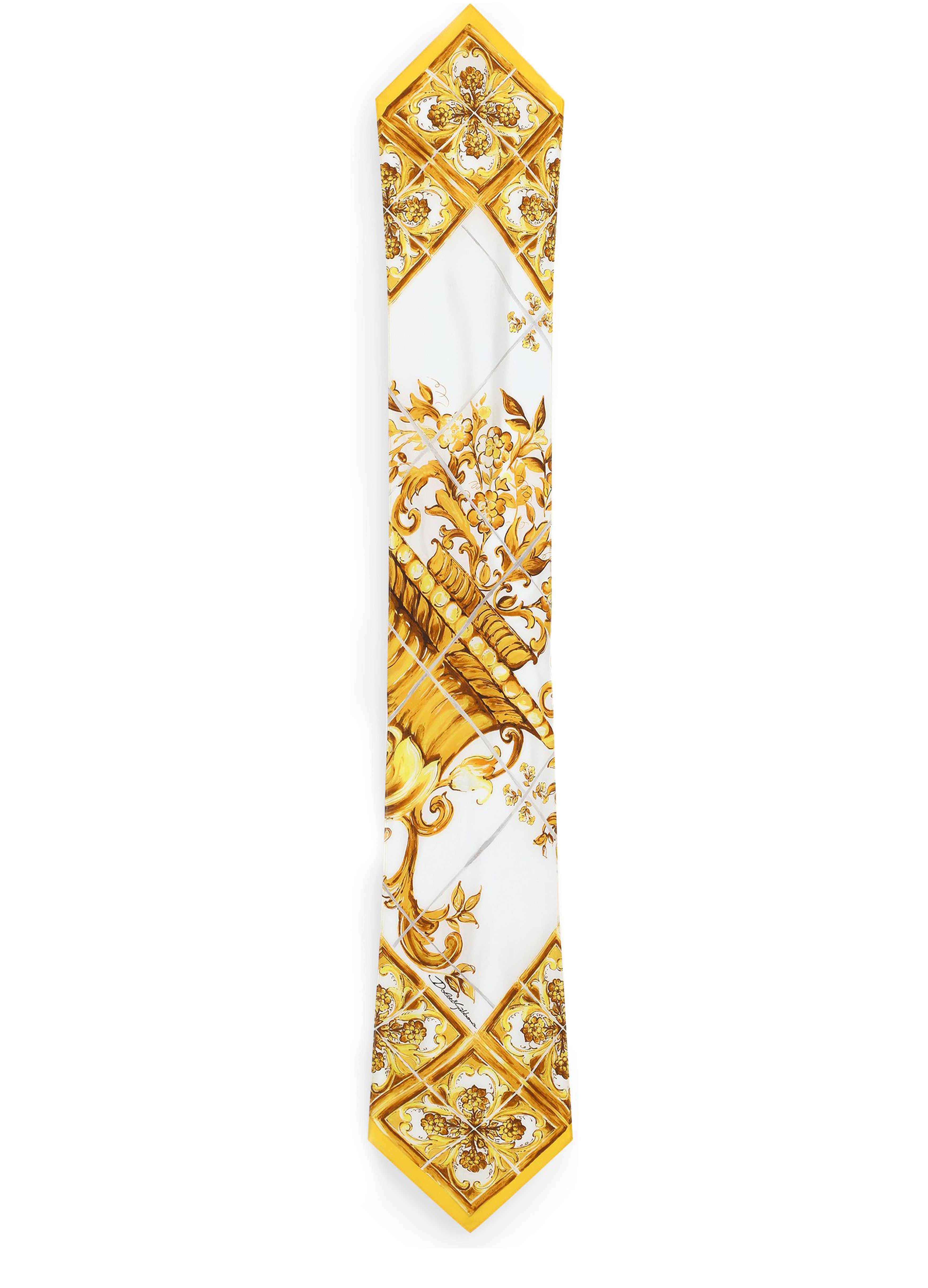 Dolce & Gabbana Silk twill scarf majolica print
