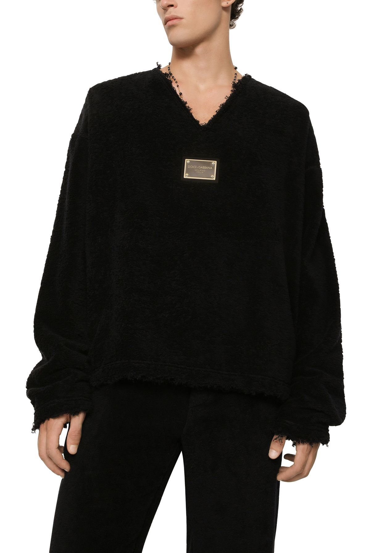 Dolce & Gabbana Terrycloth sweatshirt with logo tag