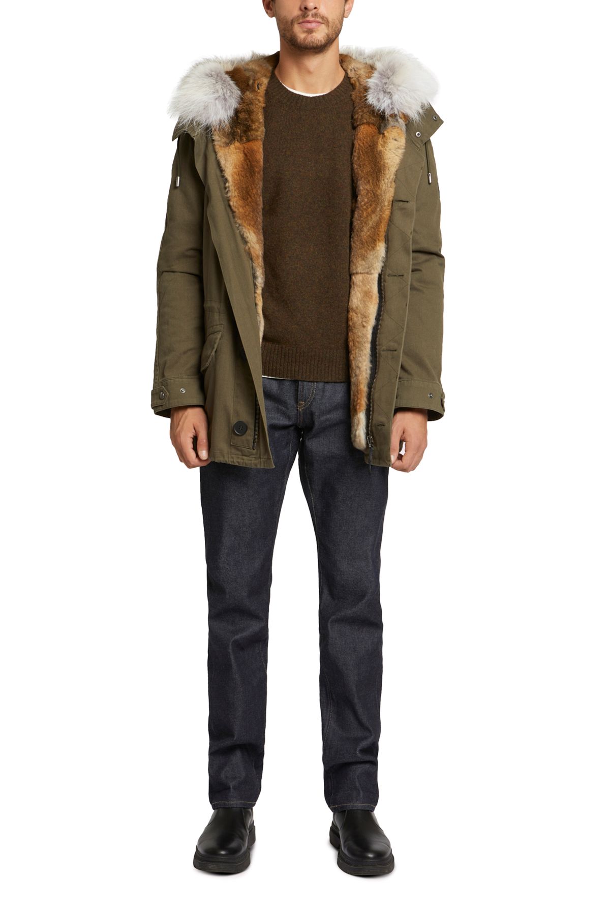 Yves Salomon Cotton gabardine and fur iconic parka