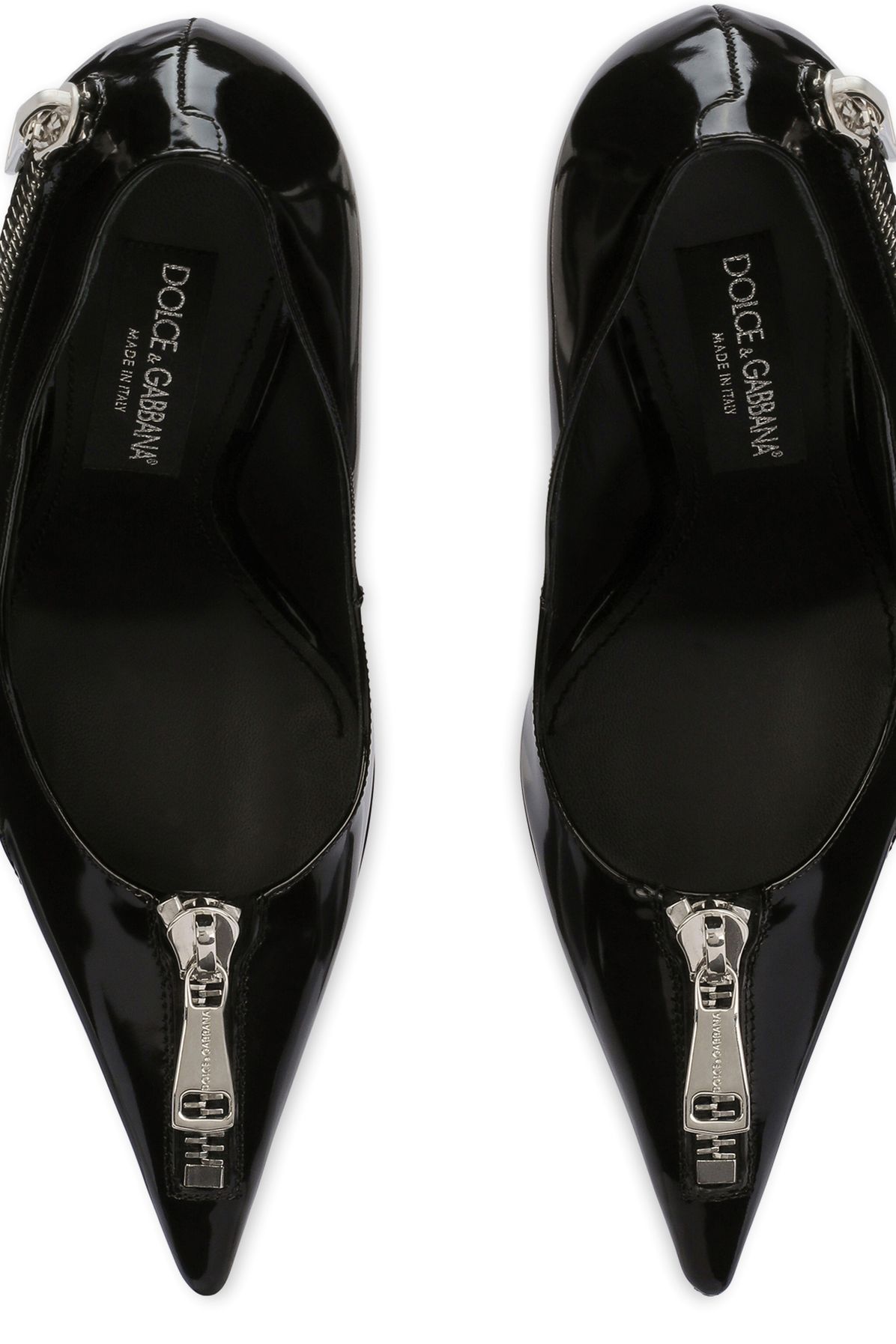 Dolce & Gabbana Polished calfskin pumps with zipper