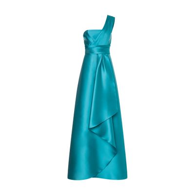 Alberta Ferretti Long one-shoulder dress in mikado