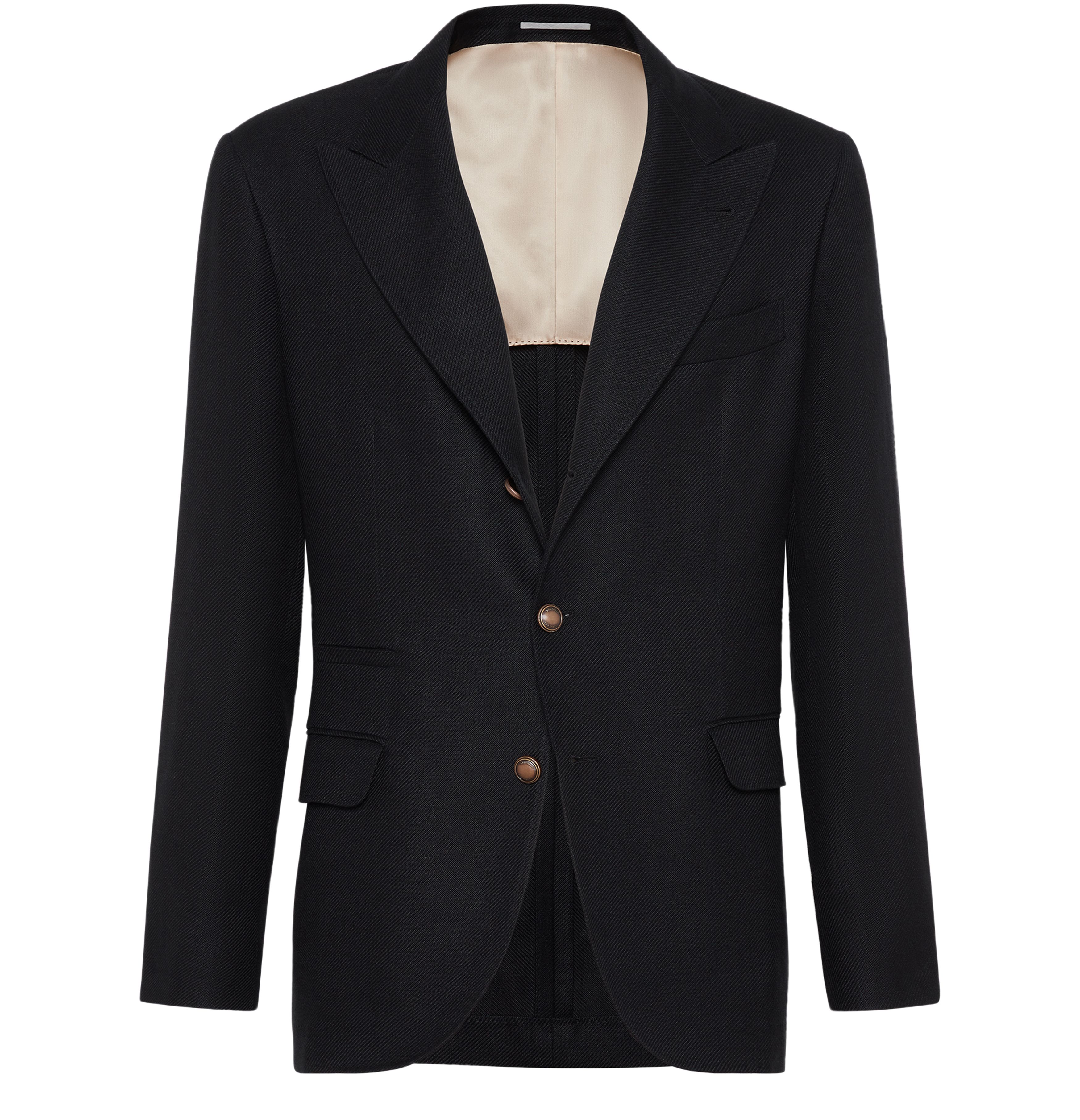 Brunello Cucinelli Unconstructed diagonal twill blazer