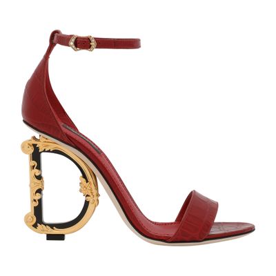 Dolce & Gabbana Calfskin baroque DG sandals