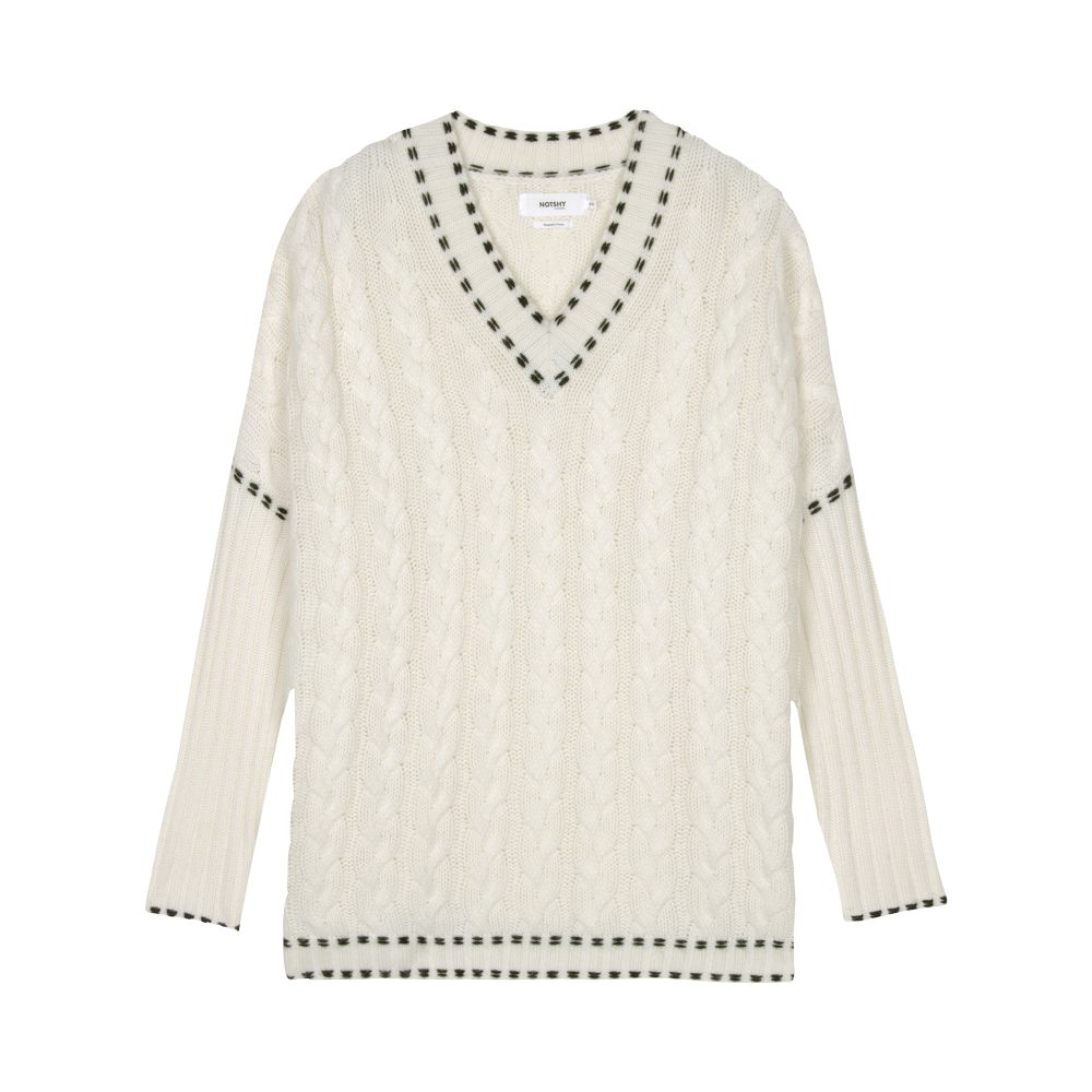  Anushka cable knit cashmere poncho