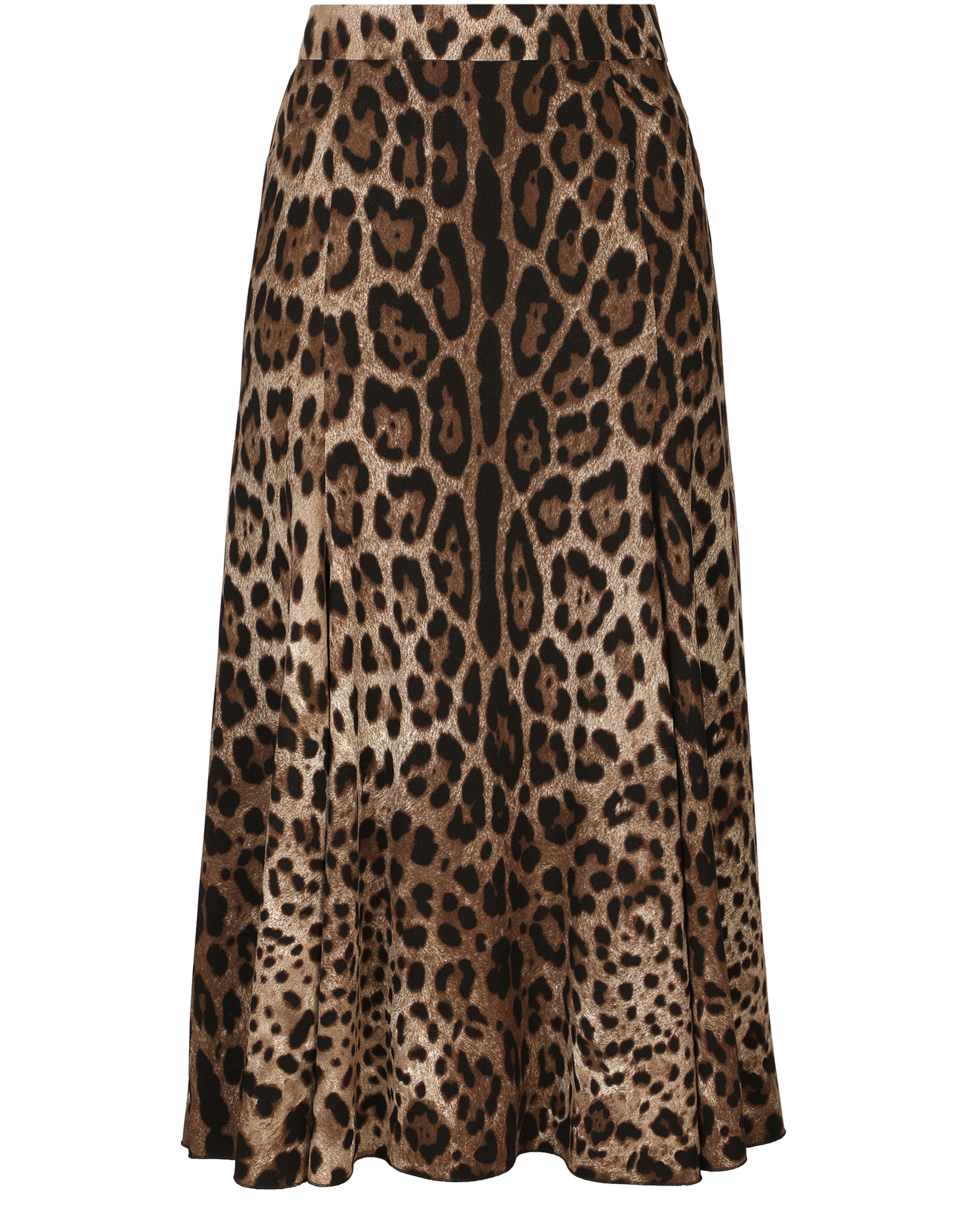 Dolce & Gabbana Leopard-print cady circle skirt