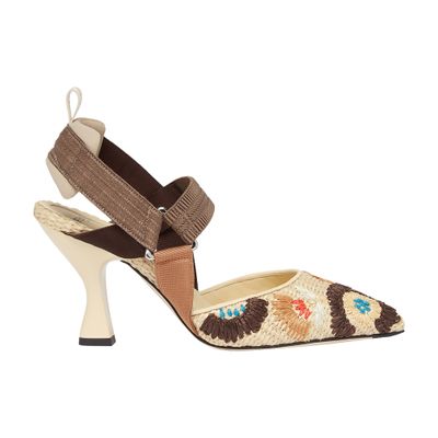 FENDI Colibrì slingbacks with elastic ribbons