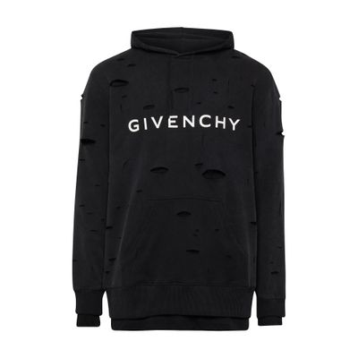 Givenchy GIVENCHY Archetype hoodie with destroyed effect