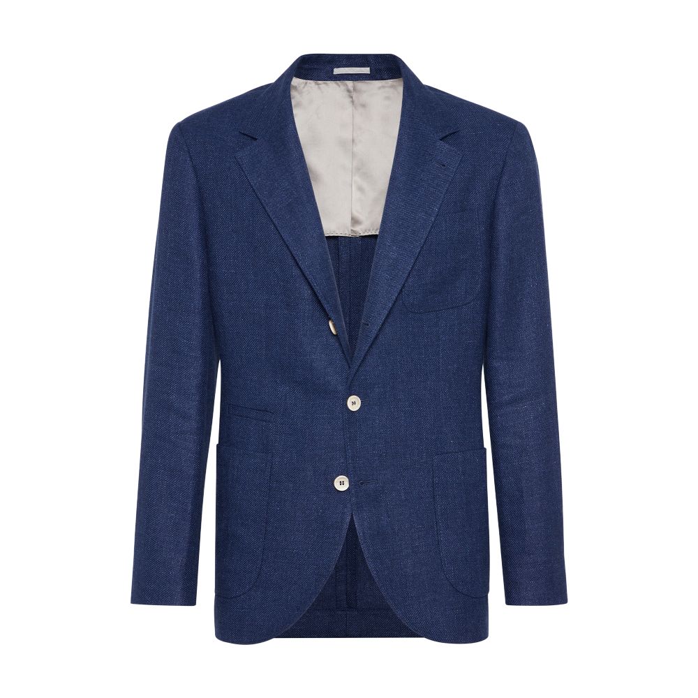 Brunello Cucinelli Diagonal twill unconstructed blazer