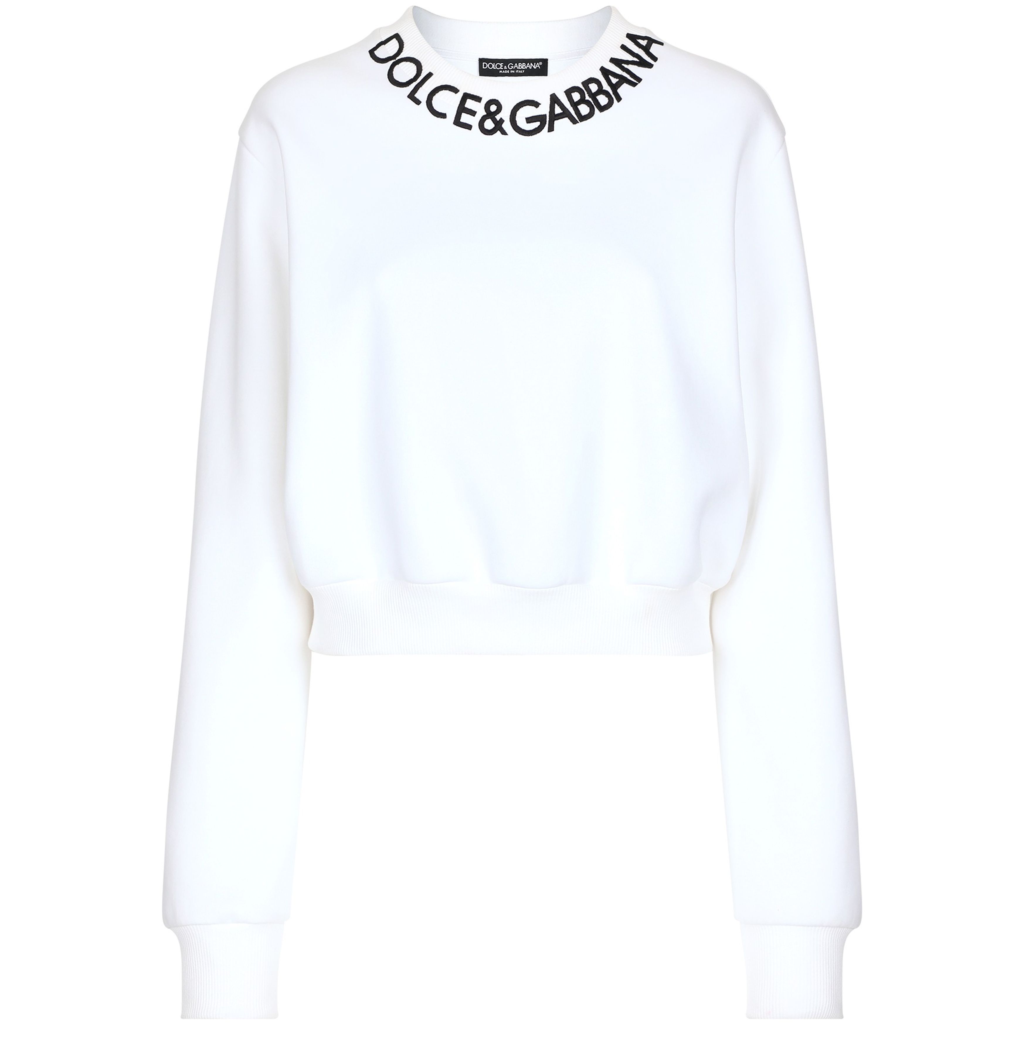 Dolce & Gabbana Cropped sweatshirt with embroidery