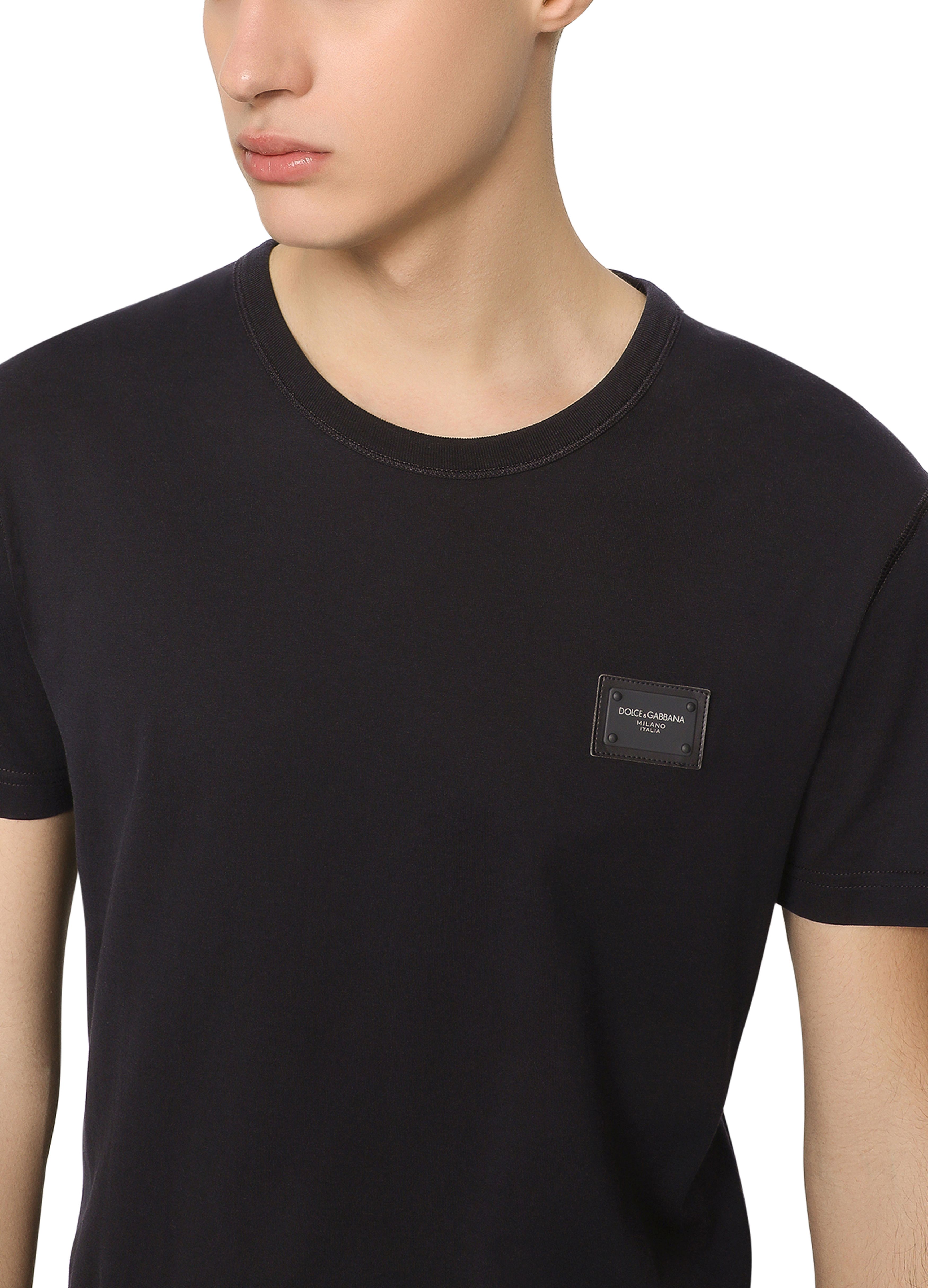 Dolce & Gabbana Cotton t-shirt with logoed plaque