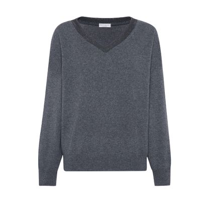 Brunello Cucinelli Cashmere sweater with monili