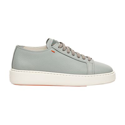 Santoni Tumbled leather sneakers