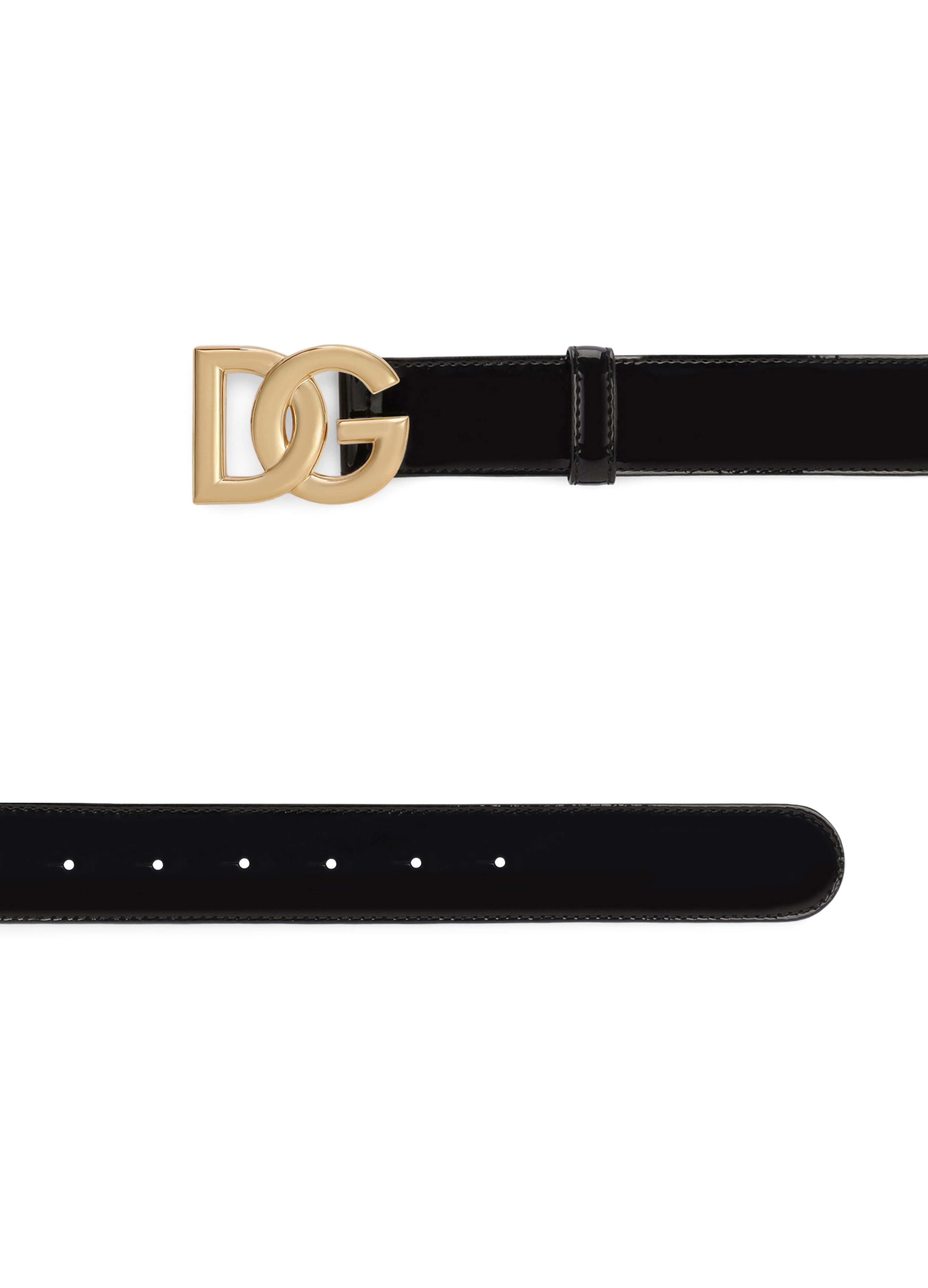 Dolce & Gabbana Patent leather belt with DG logo