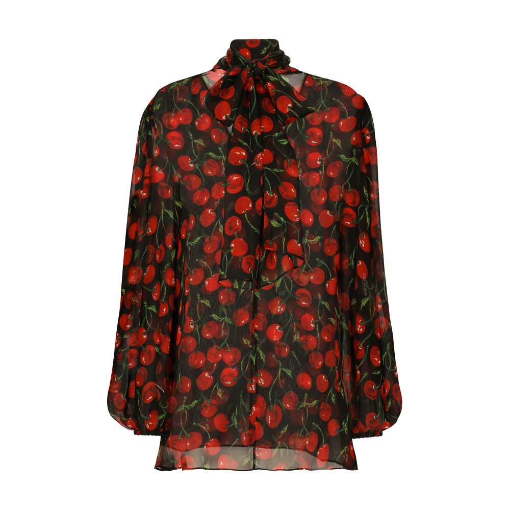 Dolce & Gabbana Chiffon pussy-bow blouse