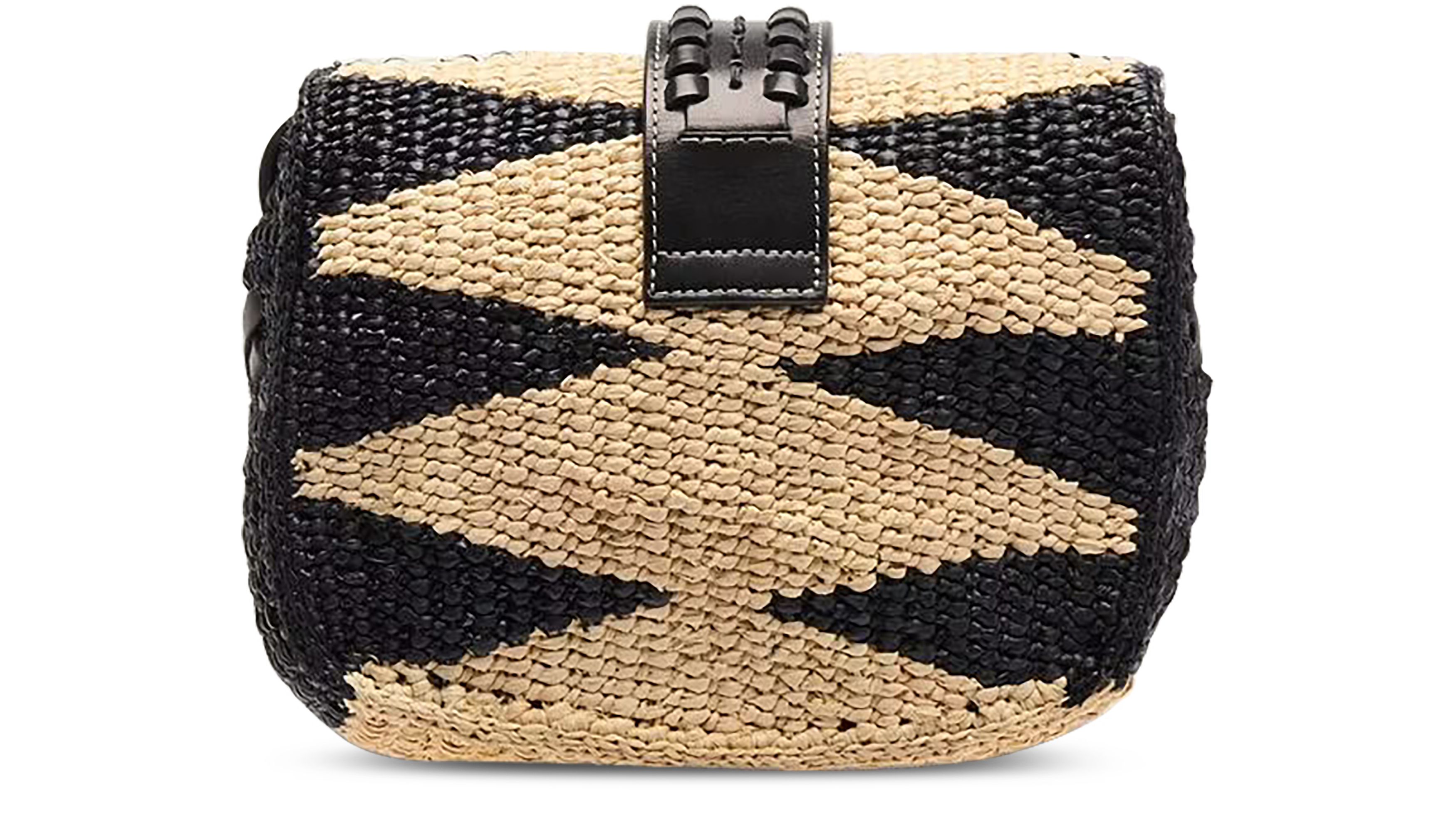  Teddy raffia crossbody bag