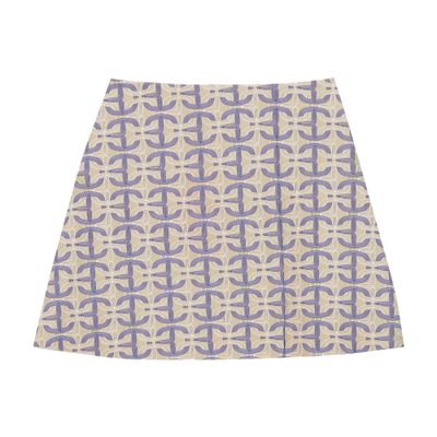  Short a-line skirt with monogram