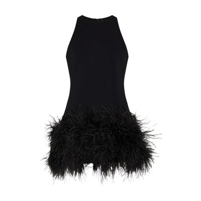 David Koma Feather hem sleaveless mini dress