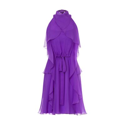 Alberta Ferretti Organic chiffon mini dress