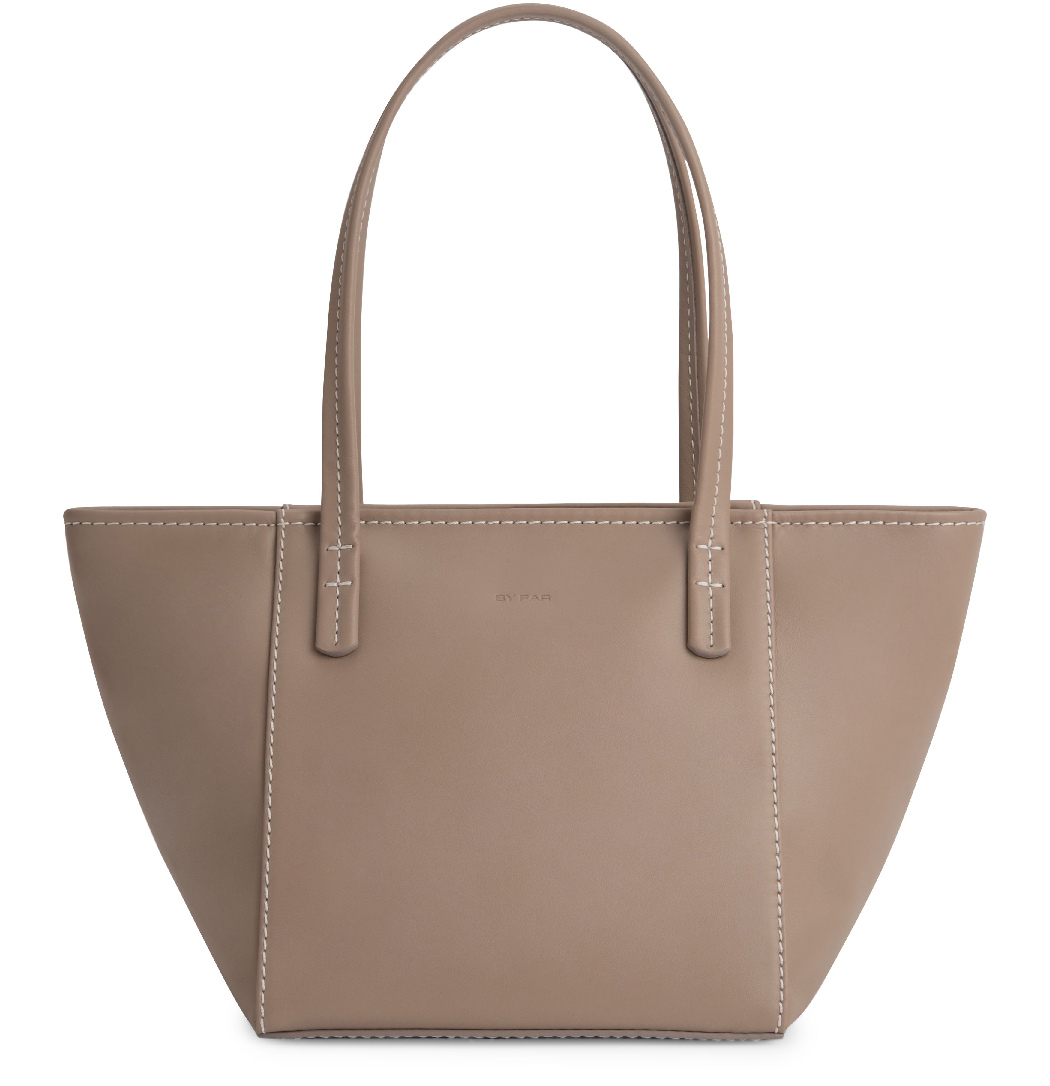 BY FAR Bar Tote Box Calf Leather Tote Bag