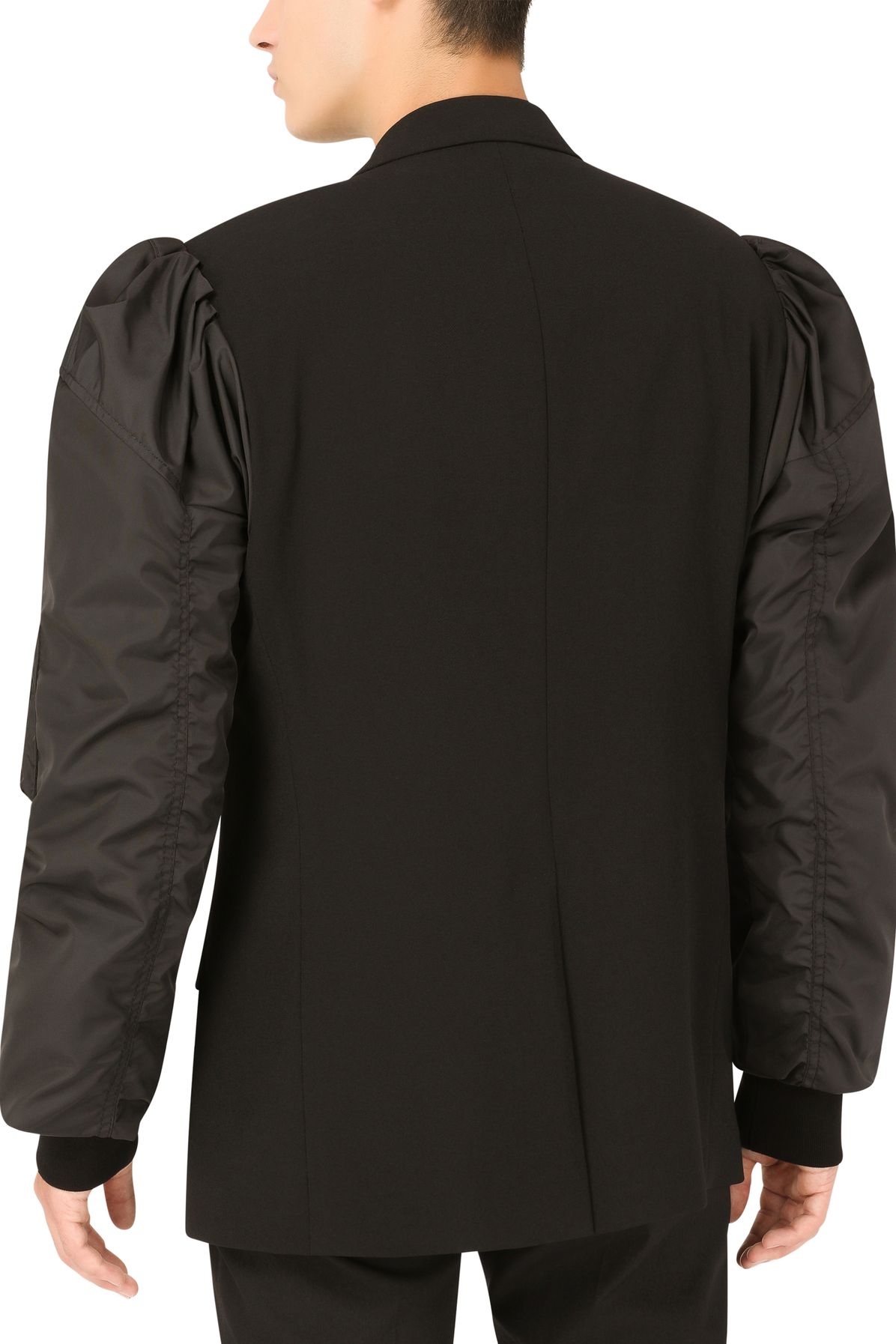 Dolce & Gabbana Deconstructed Sicilia-fit jacket with nylon sleeves