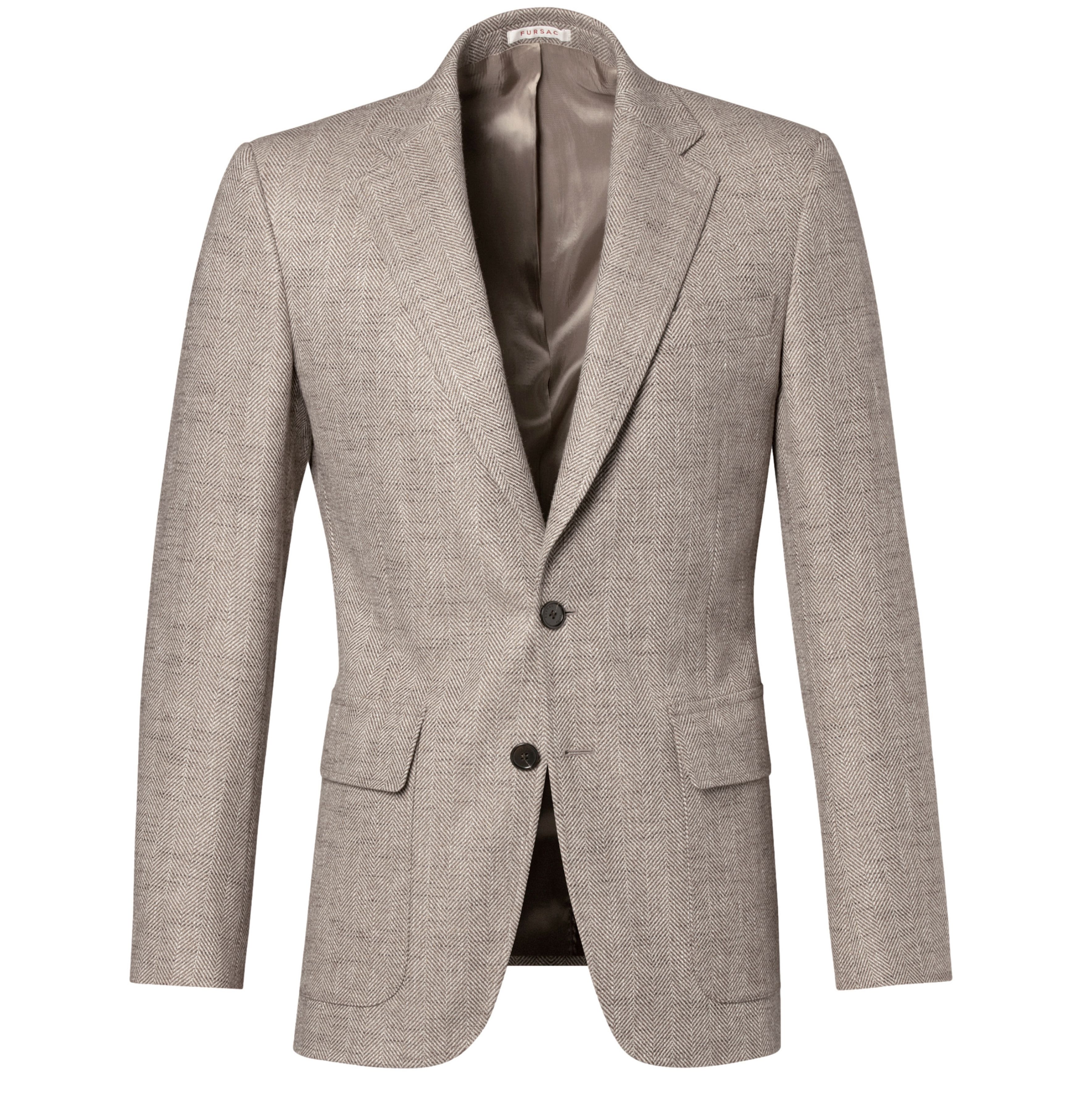  Wool fitted jacket with herringbone