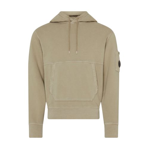 CP COMPANY Brushed & Emerized Diagonal Fleece Lens adjustable hoodie