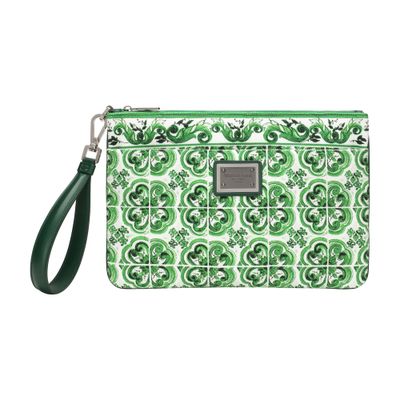 Dolce & Gabbana Majolica-print canvas pouch