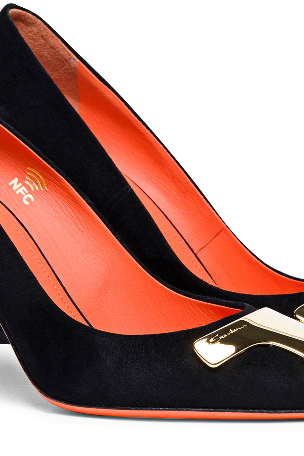 Santoni Suede high-heel pumps