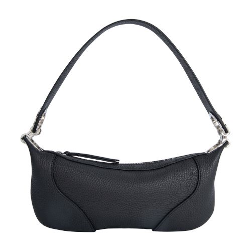 BY FAR Mini Amira Flat Grain Leather Shoulder Bag