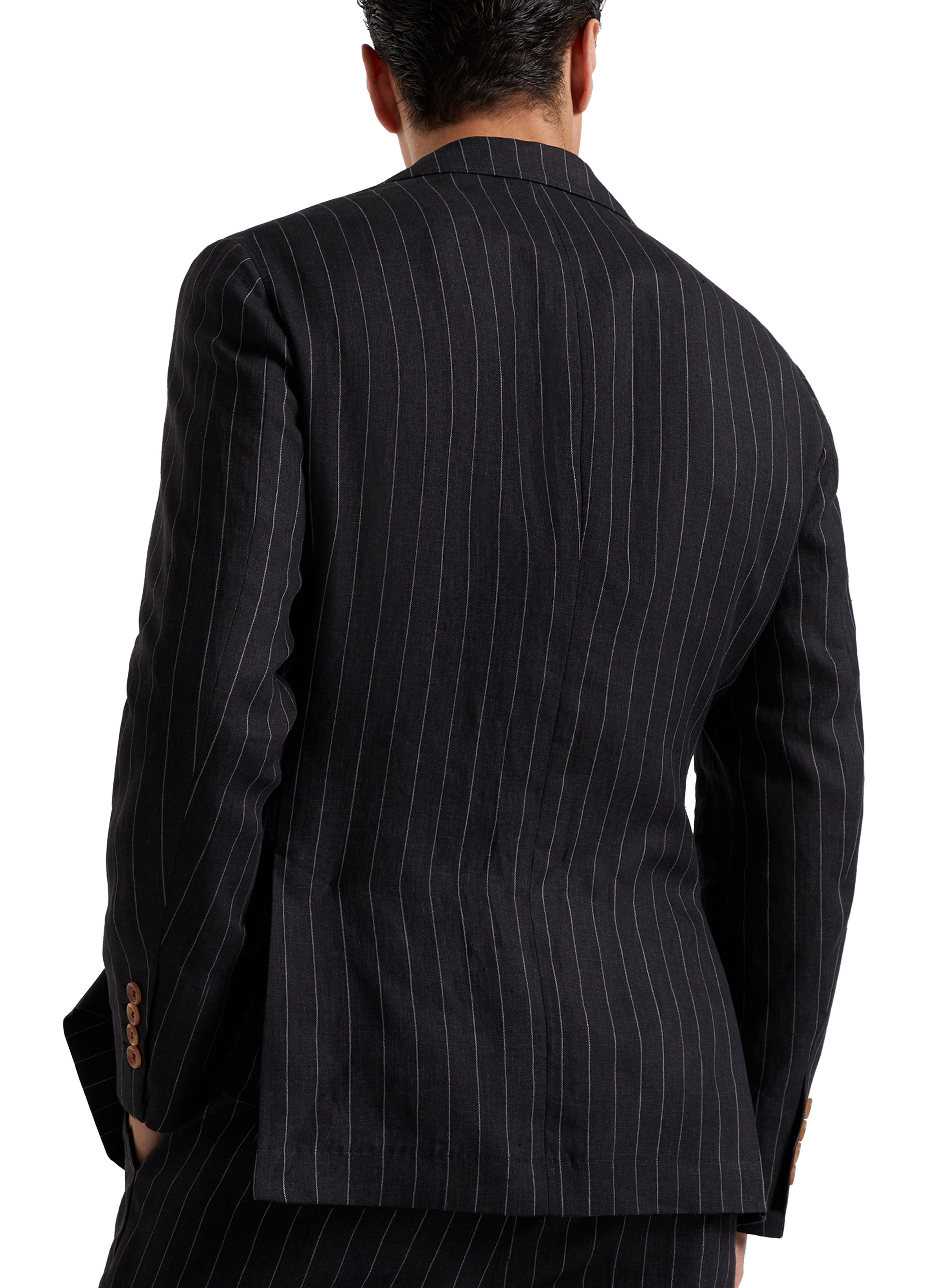 Brunello Cucinelli Deconstructed chalk stripe blazer