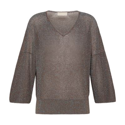  Fresno ribbed and lurex sweater