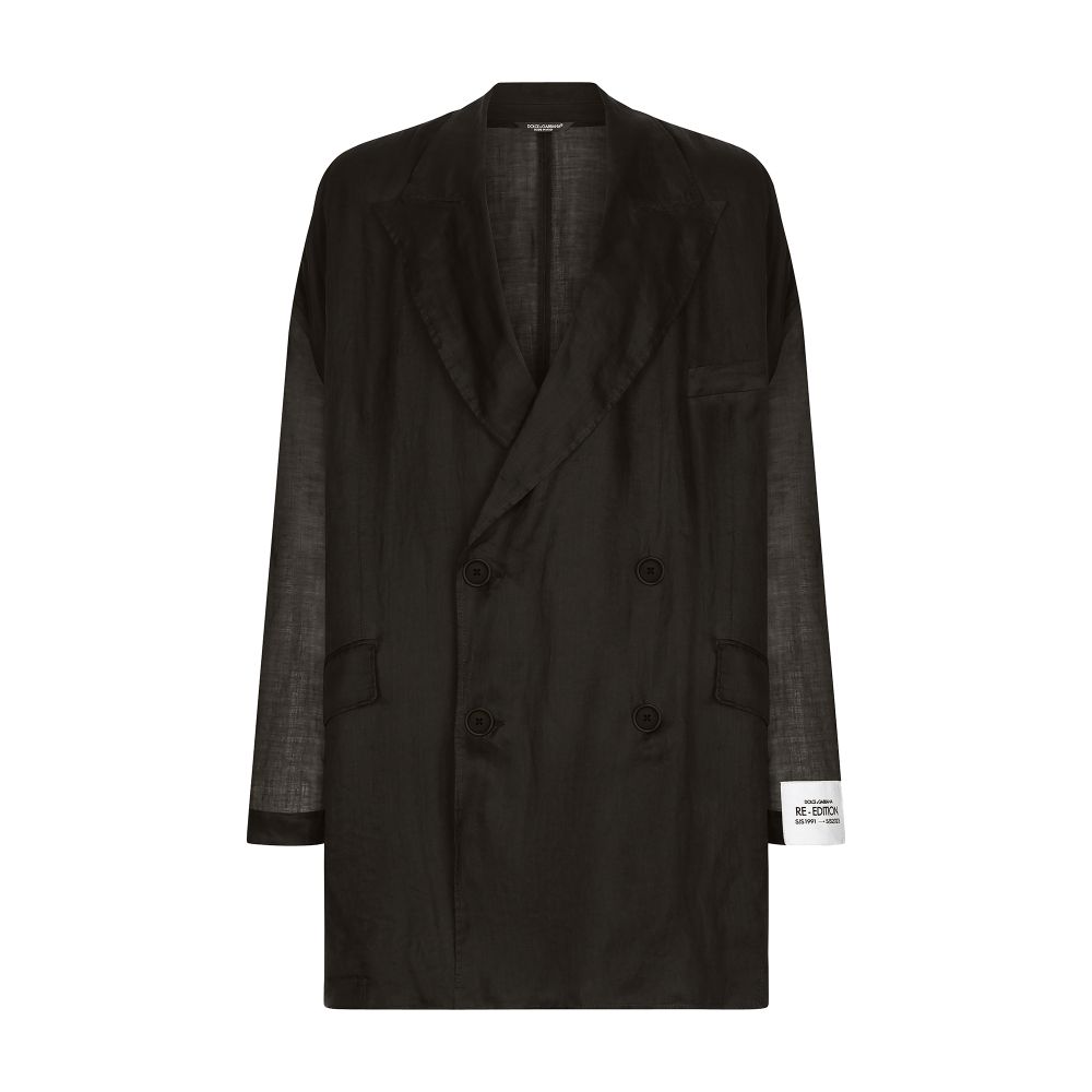 Dolce & Gabbana Oversize double-breasted linen jacket