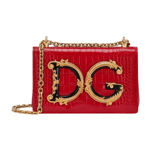 Dolce & Gabbana Crocodile-print DG Girls bag