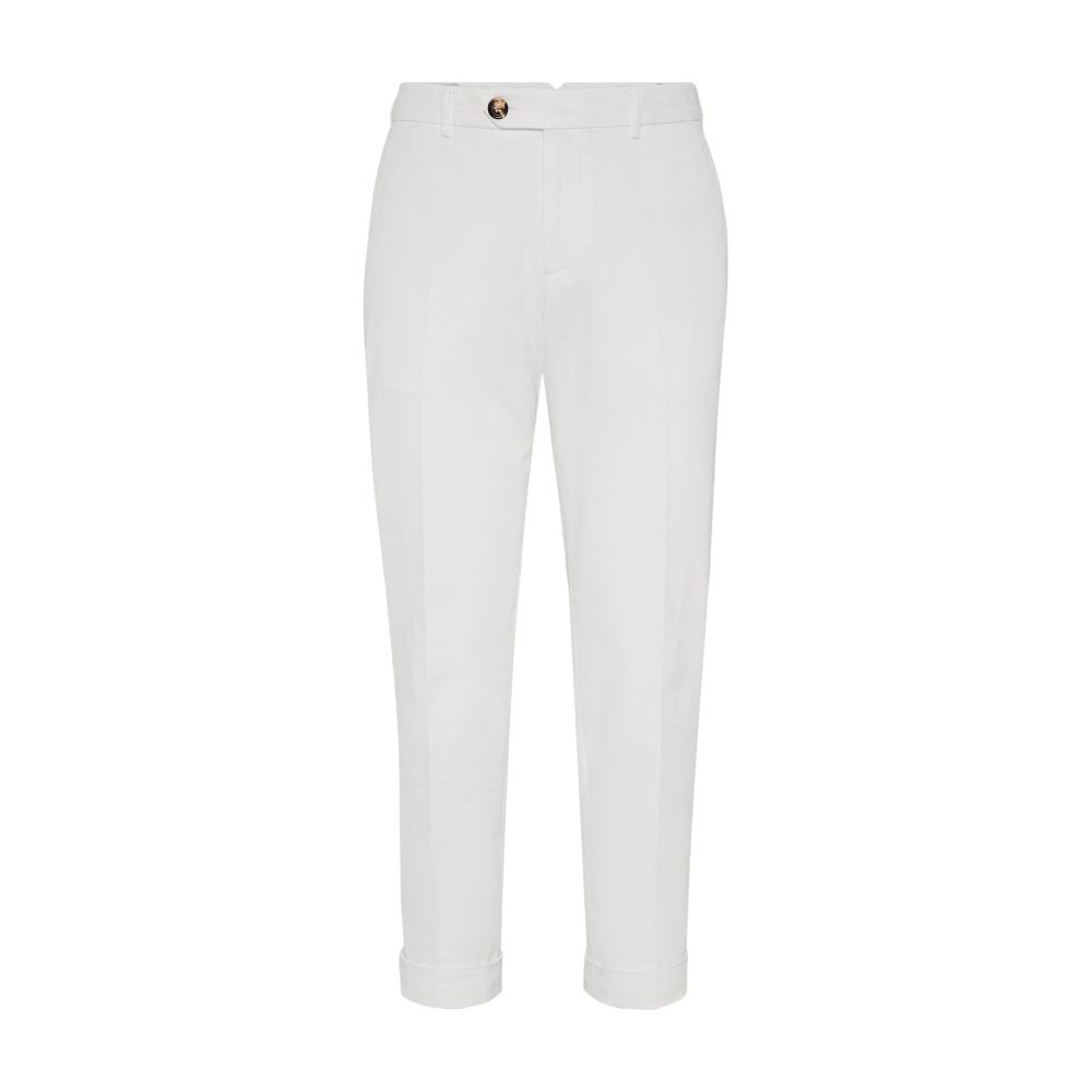 Brunello Cucinelli Gabardine garment dyed trousers