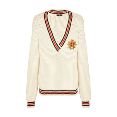 Balmain Ecusson knitted sweater